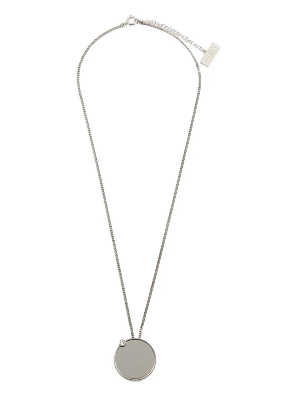 Mm6 Maison Margiela Mirror-pendant Necklace In Silver