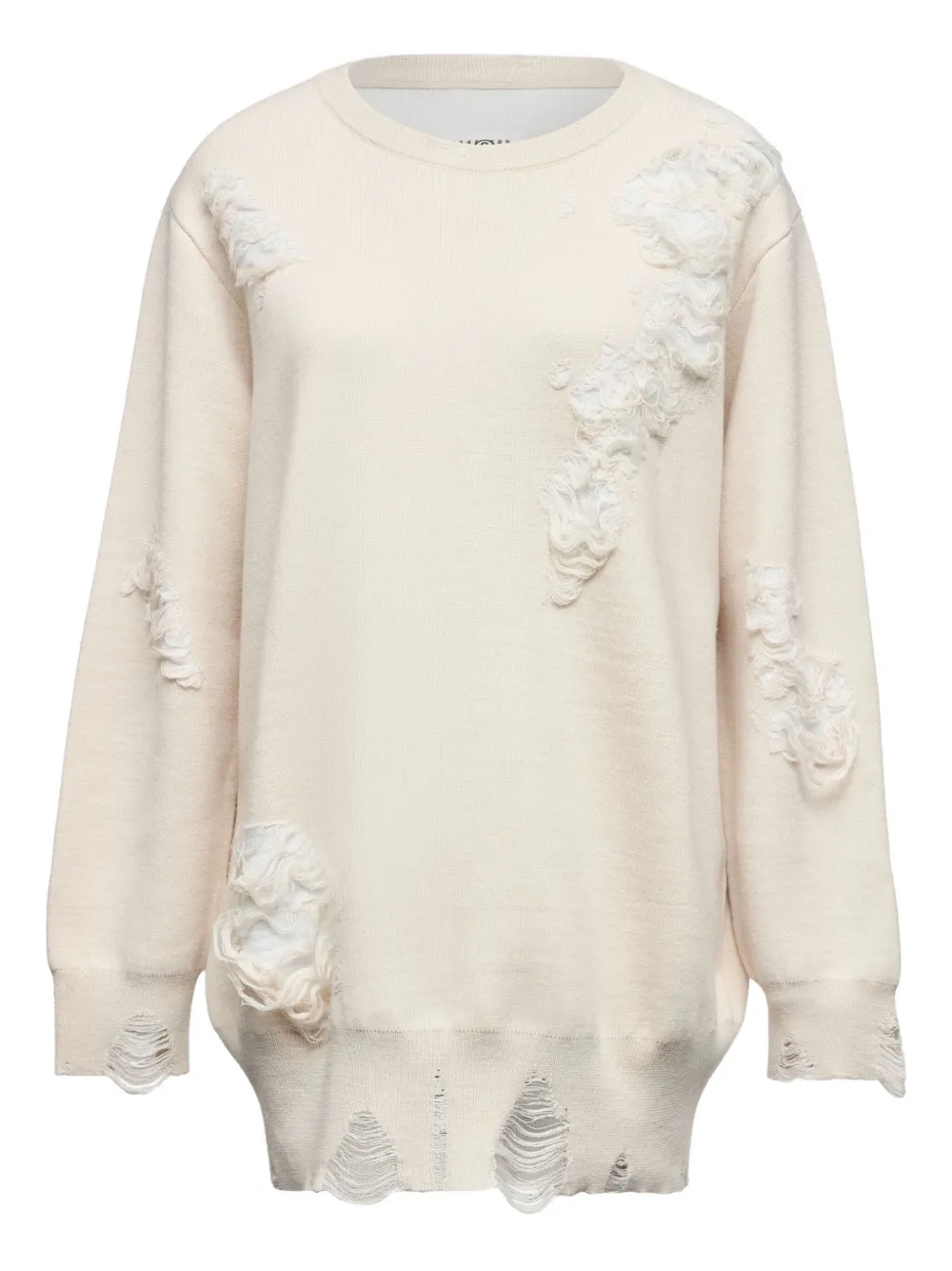 MM6 Maison Margiela Gerafelde sweater Beige