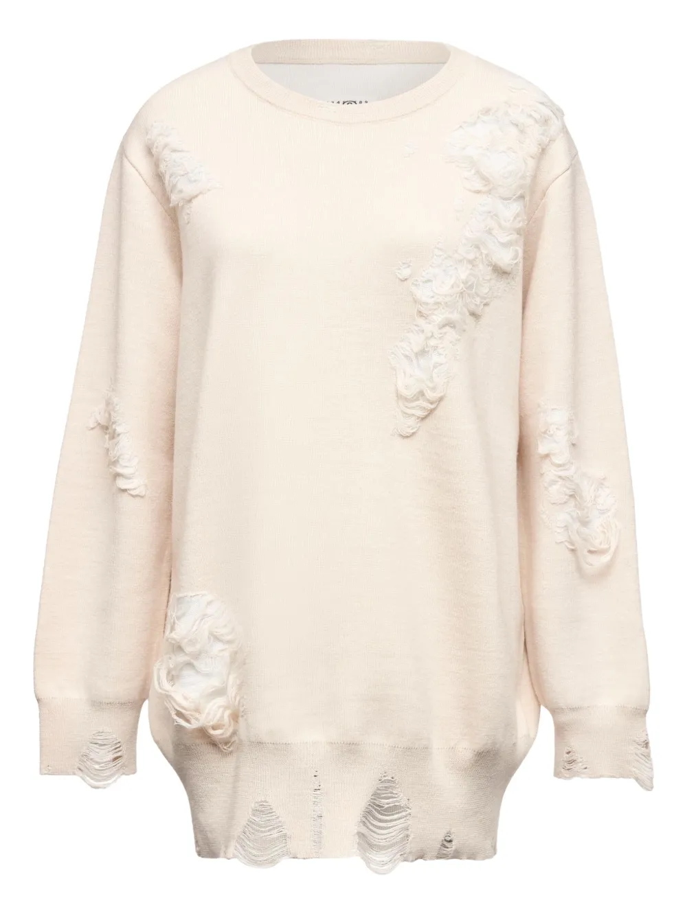 MM6 Maison Margiela Gerafelde sweater Beige