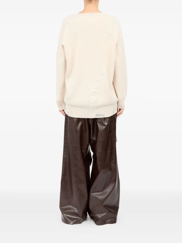 Maison Margiela ダメージ スウェット MM6 Maison Margiela ダメージ スウェットシャツ | ニュートラル