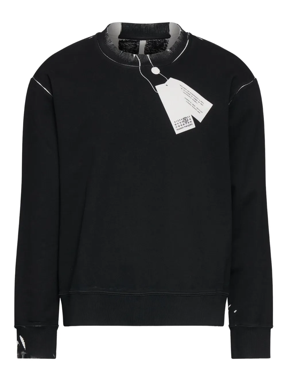 MM6 Maison Margiela Katoenen sweater Zwart