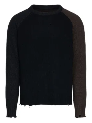 MM6 Maison Margiela Ribbed V-neck Sweater | Brown | FARFETCH