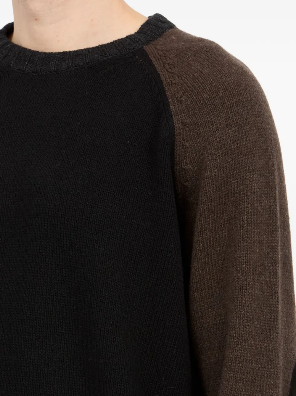 distressed-hem jumper