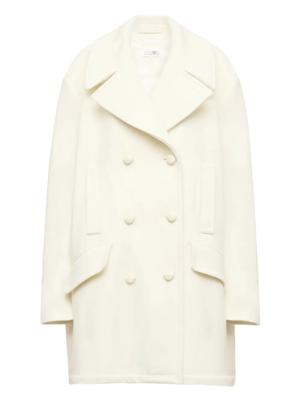 MM6 Maison Margiela double-breasted coat Beige