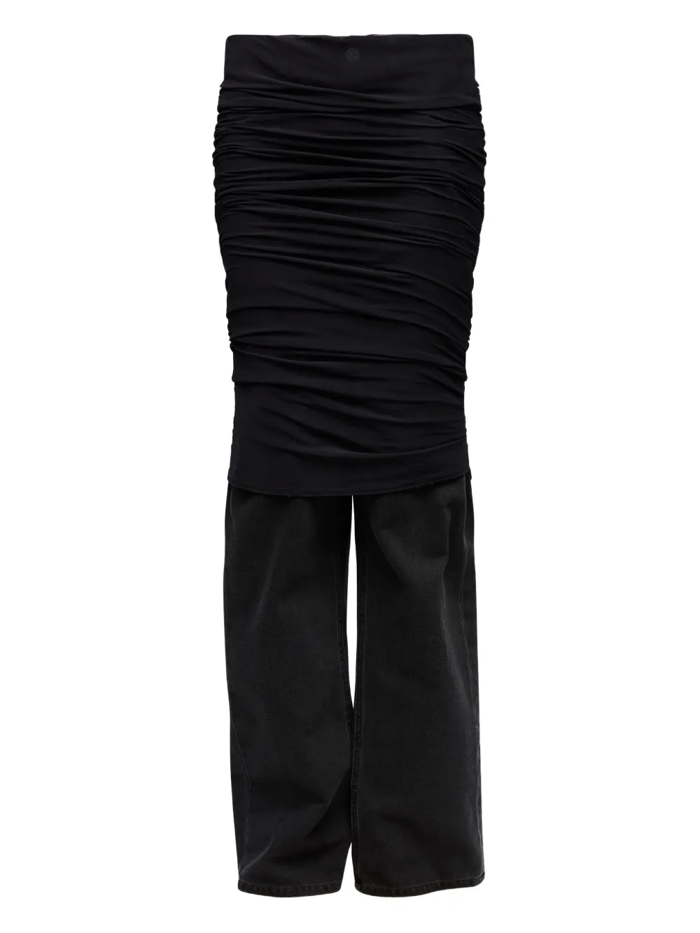 MM6 Maison Margiela ギャザージーンズ - ブラック MM6 Maison Margiela ギャザージーンズ - ブラック