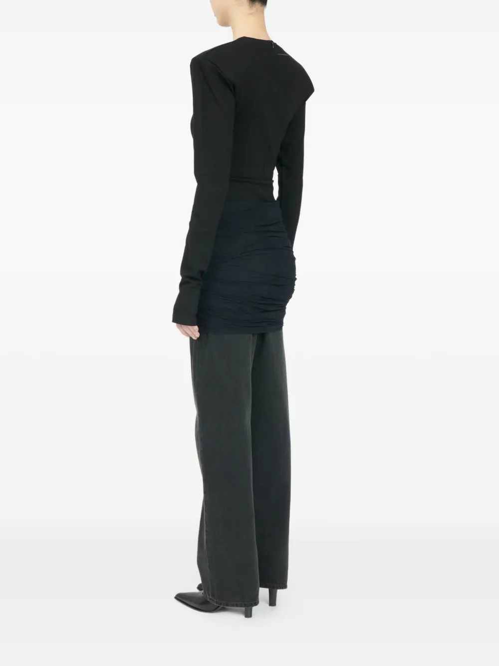 MM6 Maison Margiela Gesmockte jeans Zwart