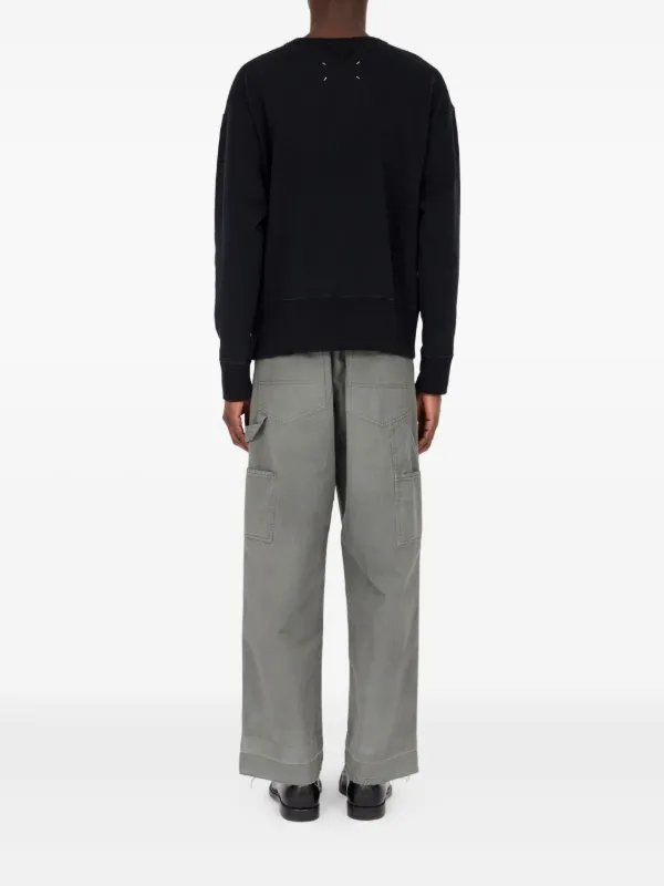 MAISON MARGIELA コットン クルーネックスウェット Maison Margiela クルーネック スウェットシャツ | ブラック | FARFETCH JP