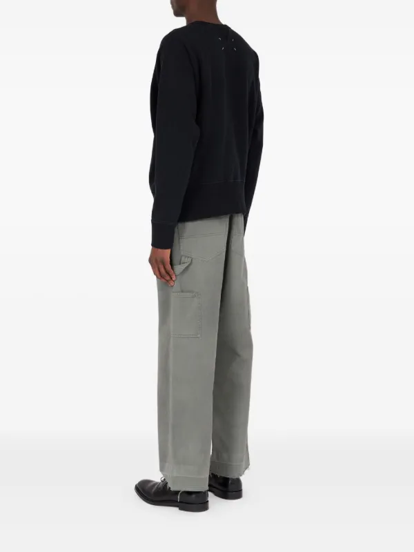 Maison Margiela クルーネック スウェットシャツ | ブラック | FARFETCH JP