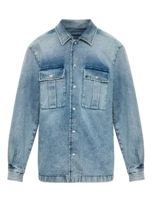 Maison Margiela パッチポケット デニムシャツ | ブルー | FARFETCH JP