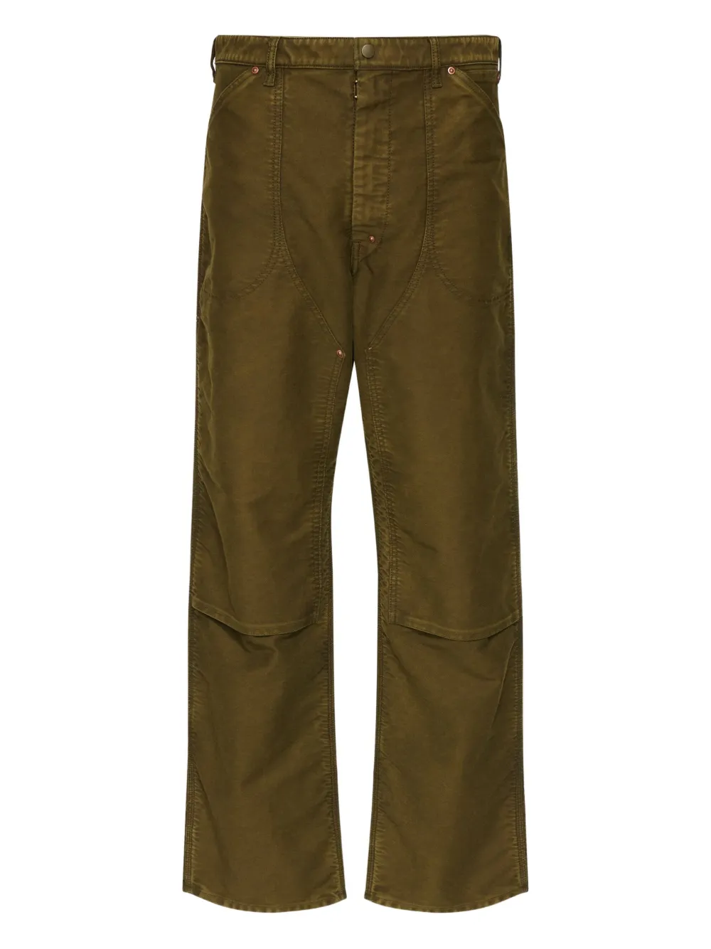 Maison Margiela patch cotton trousers - ブラウン Maison Margiela patch cotton trousers - ブラウン