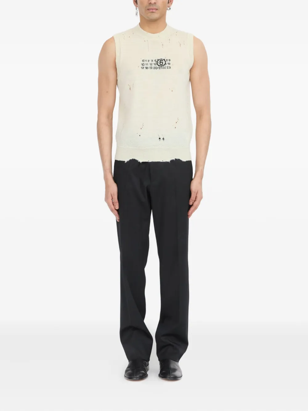 MM6 Maison Margiela distressed sleeveless top - 103