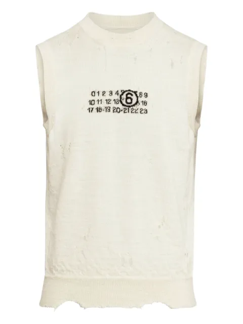 MM6 Maison Margiela distressed sleeveless top