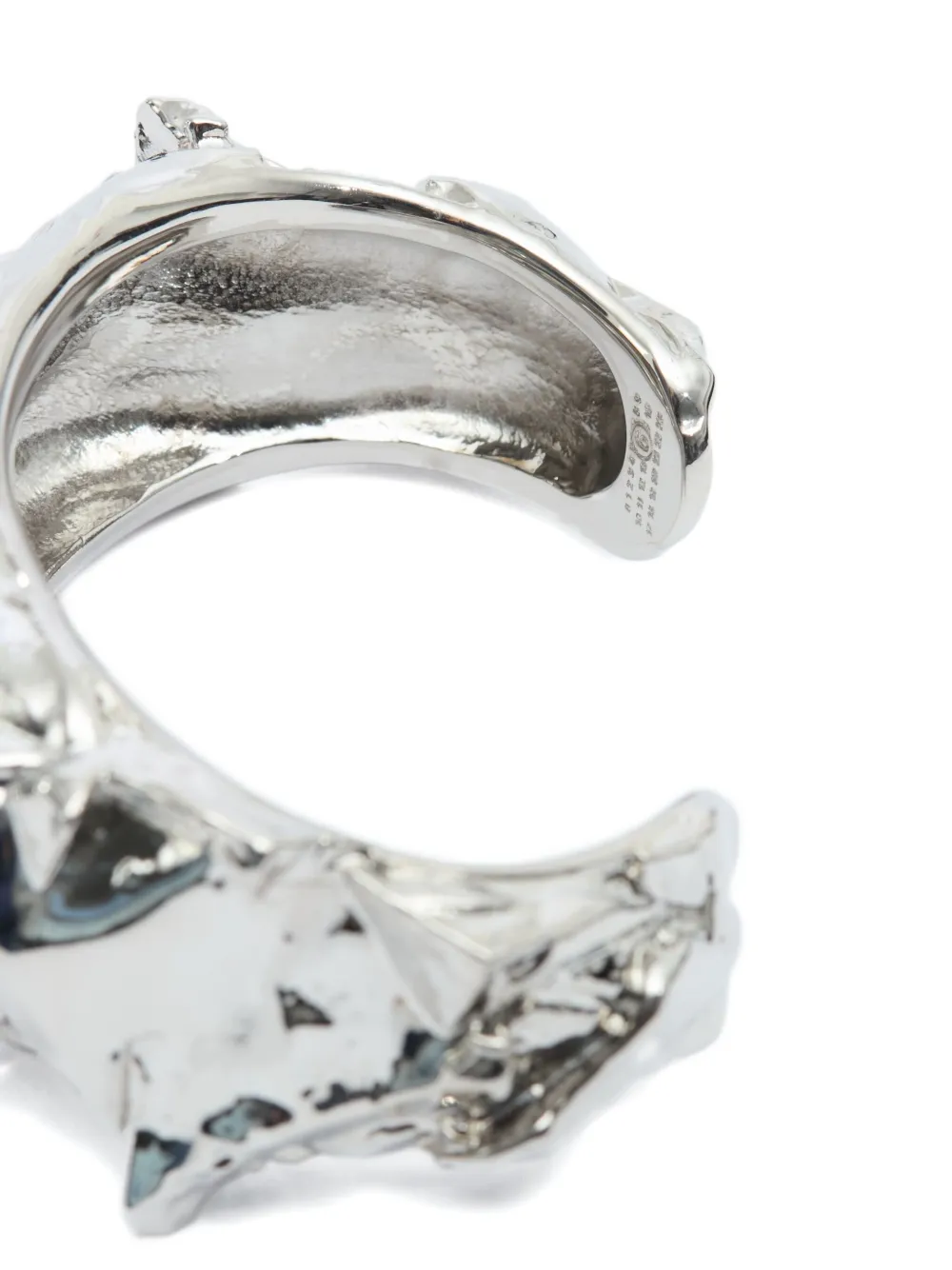 Mm6 Maison Margiela Polished-finish Cuff Bracelet In Metallic