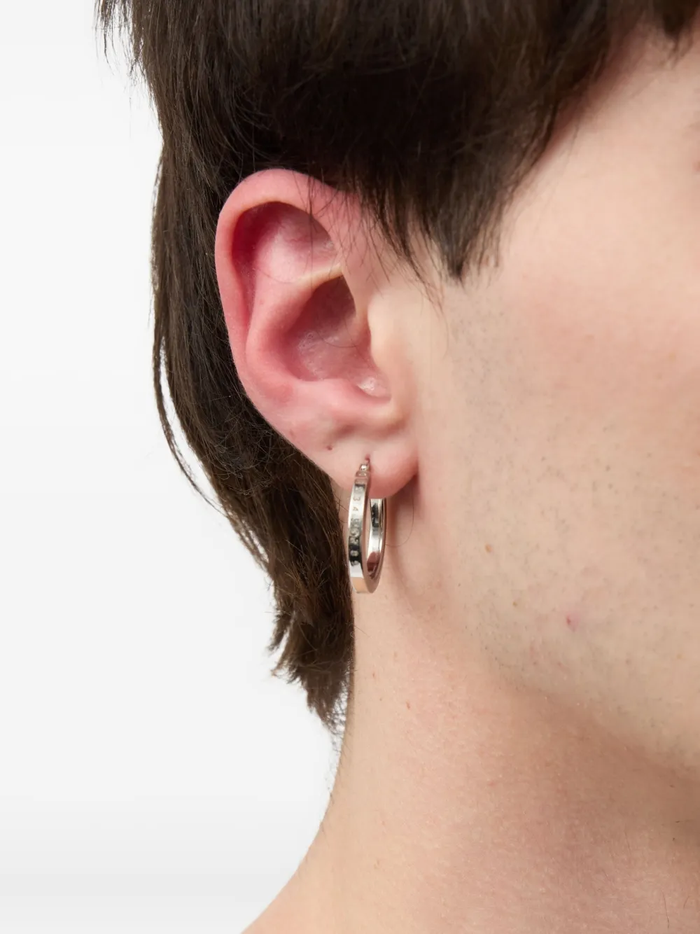 MM6 Maison Margiela polished hoop earrings | Image 2