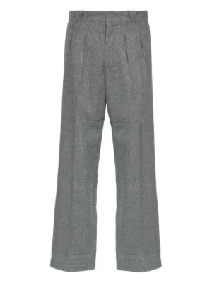 Maison Martin Margiela プリーツディテール ウール パンツ Maison Margiela プリーツディテール パンツ | グレー | FARFETCH JP
