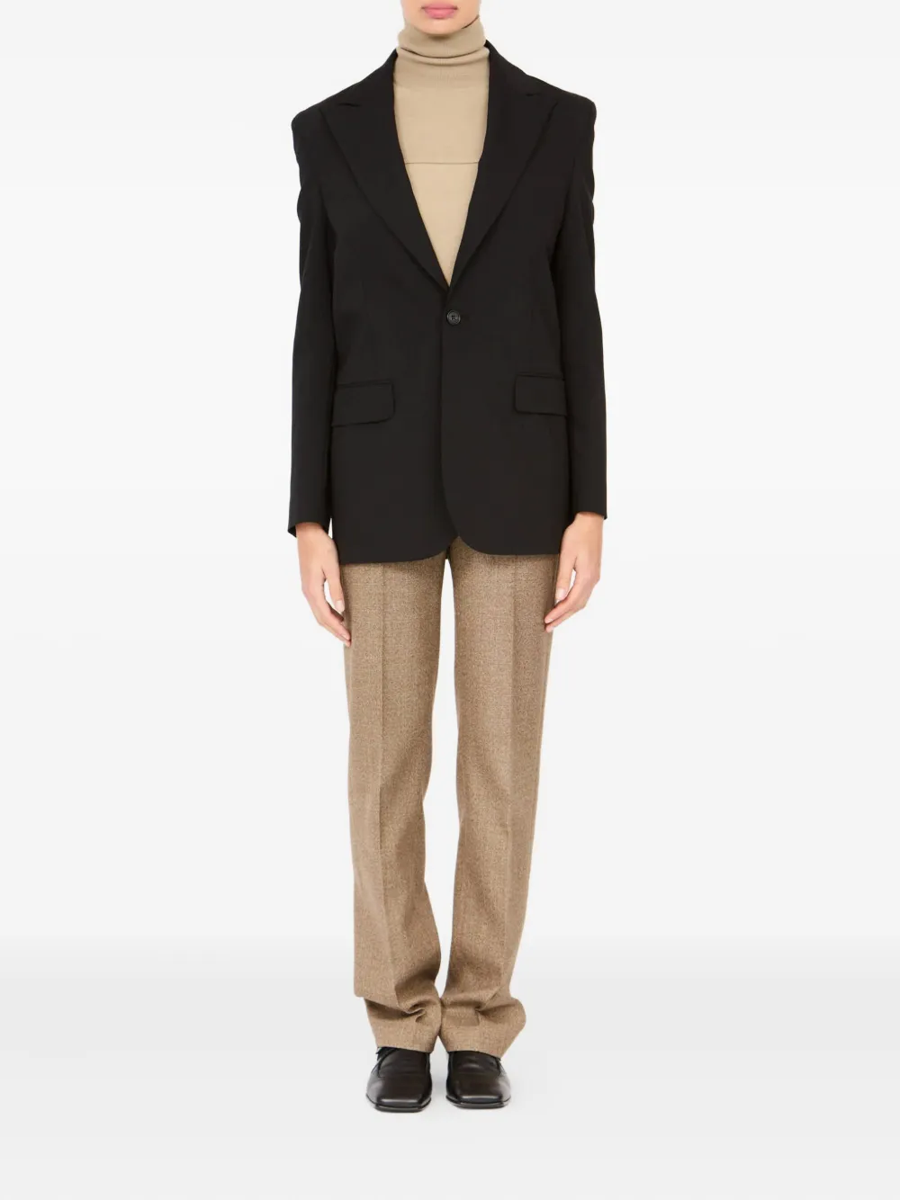 MM6 Maison Margiela Colbert met enkele knoop Zwart