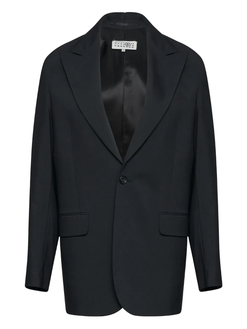 MM6 Maison Margiela Colbert met enkele knoop Zwart