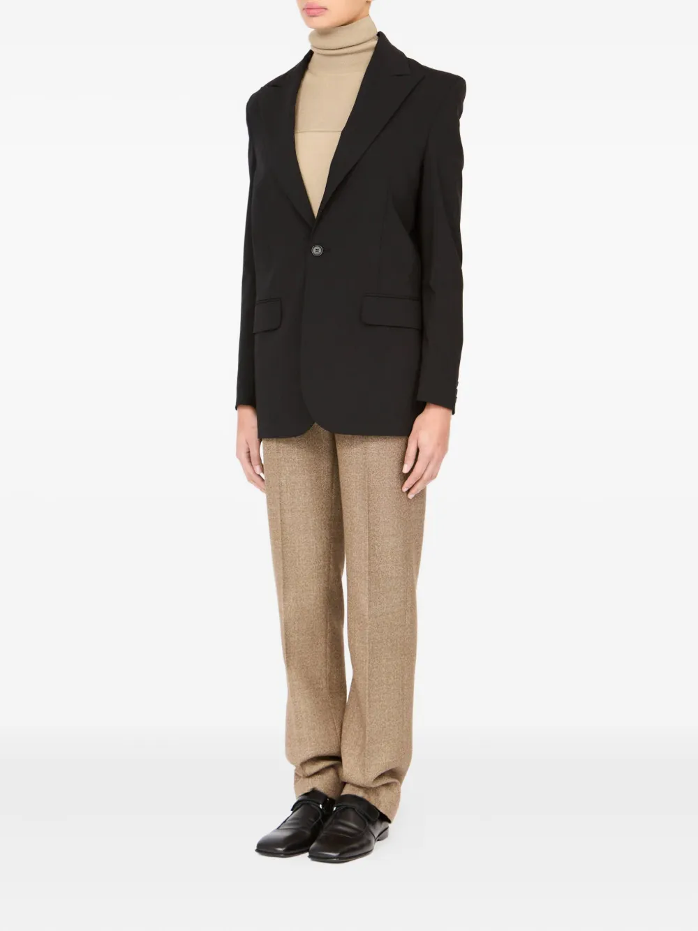 MM6 Maison Margiela Colbert met enkele knoop Zwart