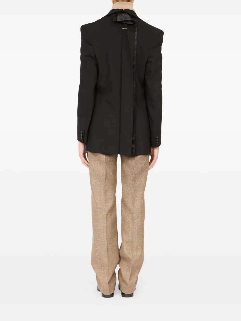 MM6 Maison Margiela Colbert met enkele knoop Zwart