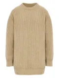 MM6 Maison Margiela ribbed crewneck mini dress - Neutrals