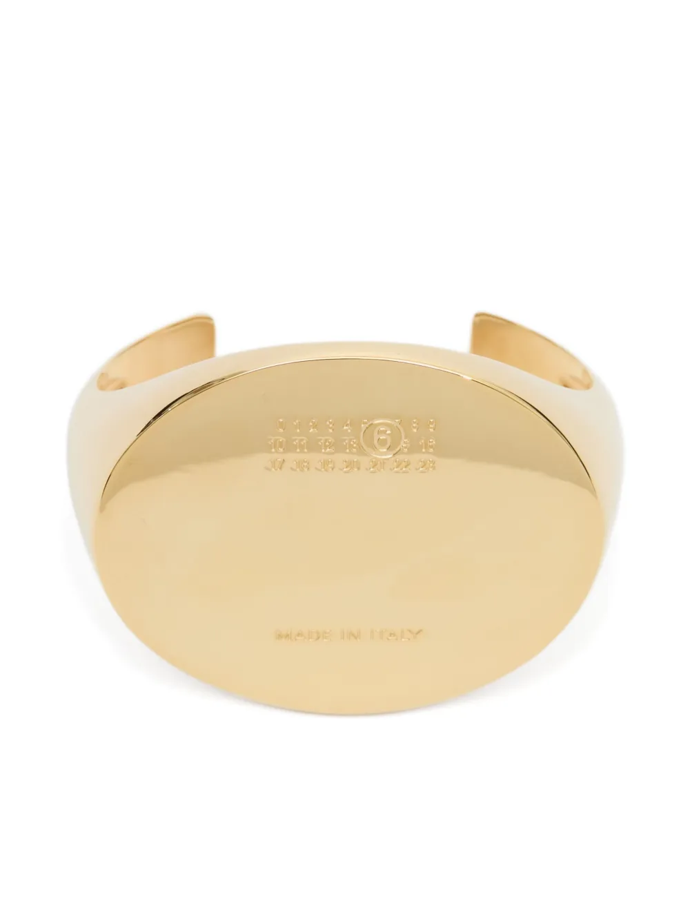 MM6 Maison Margiela logo-engraved cuff bracelet | Silver | Image 1