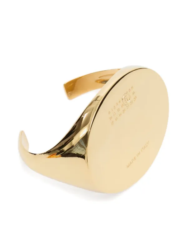 アクセサリー Maison Margiela MM6 Logo Cuff Bracelet MM6 Maison Margiela logo-engraved Cuff Bracelet | Silver | FARFETCH RO