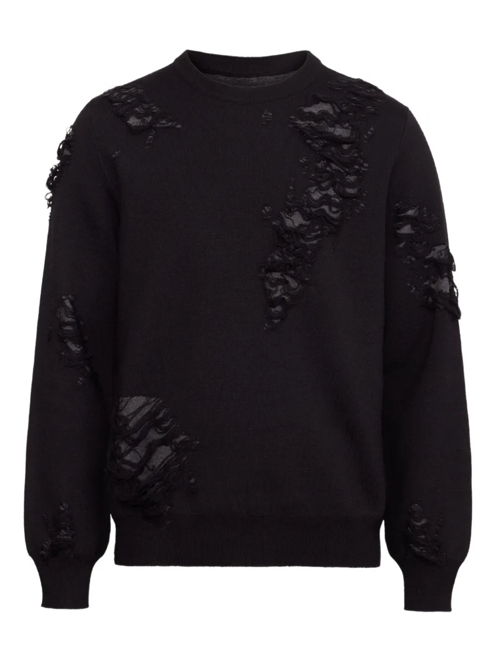 MM6 Maison Margiela Gerafelde trui Zwart