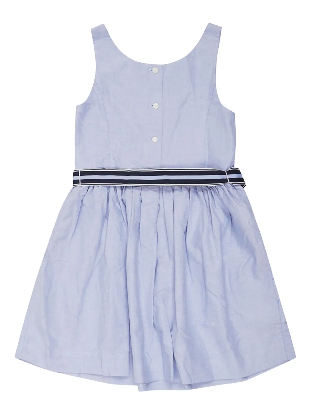 POLO RALPH LAUREN KIDS Jurk met gestrikte taille Blauw