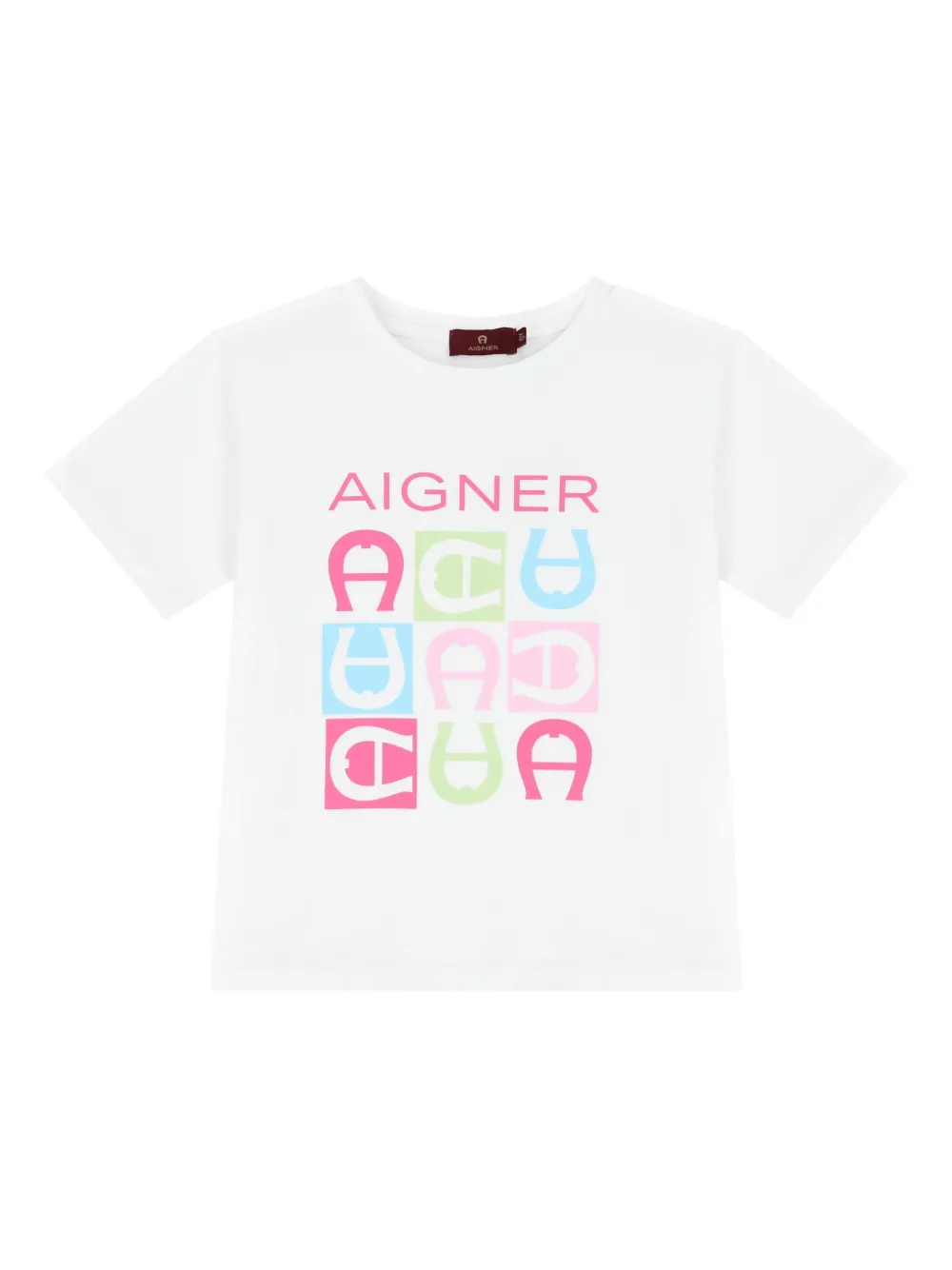 Aigner Kids T-shirt met grafische print Wit