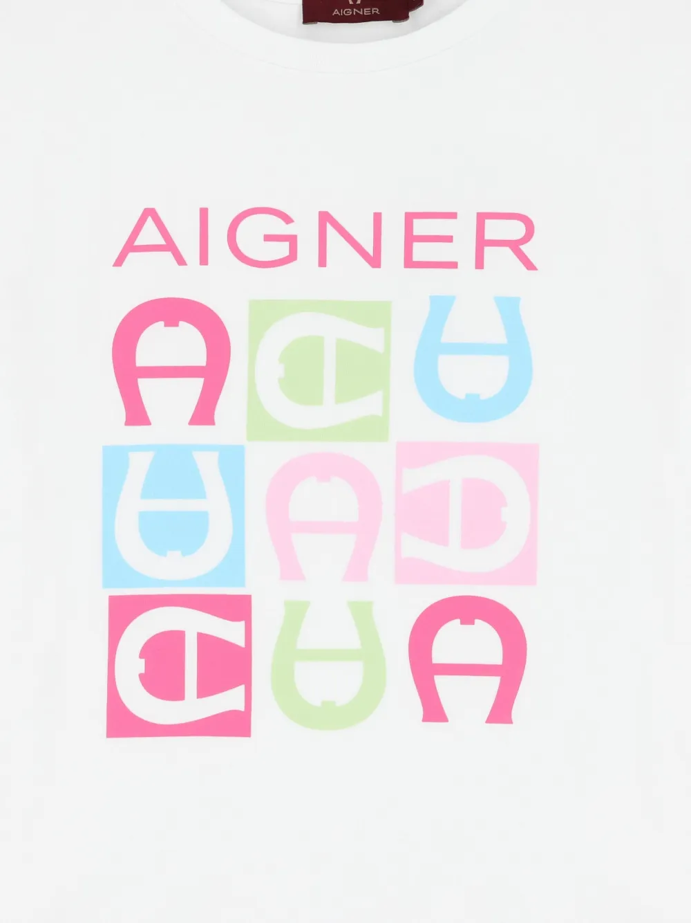 Aigner Kids T-shirt met grafische print Wit