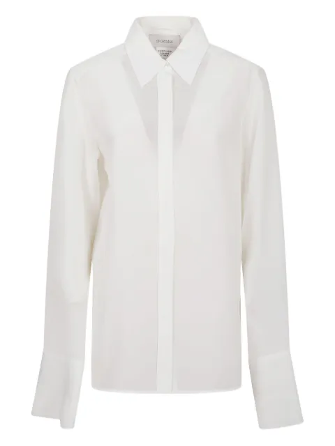 Max Mara camisa de seda manga larga