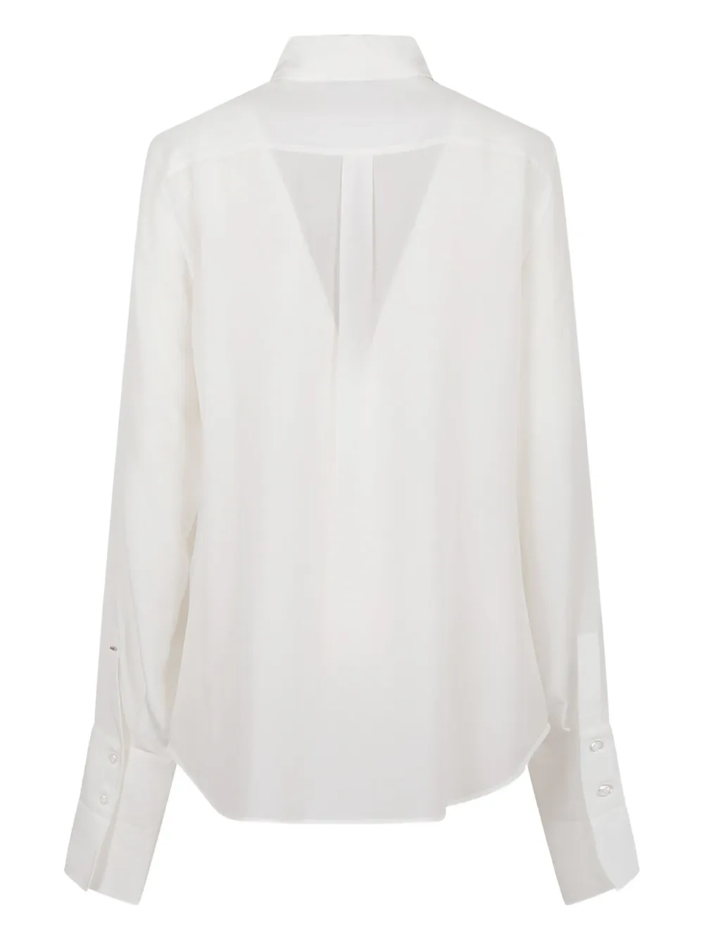 Max Mara silk long-sleeve shirt Wit