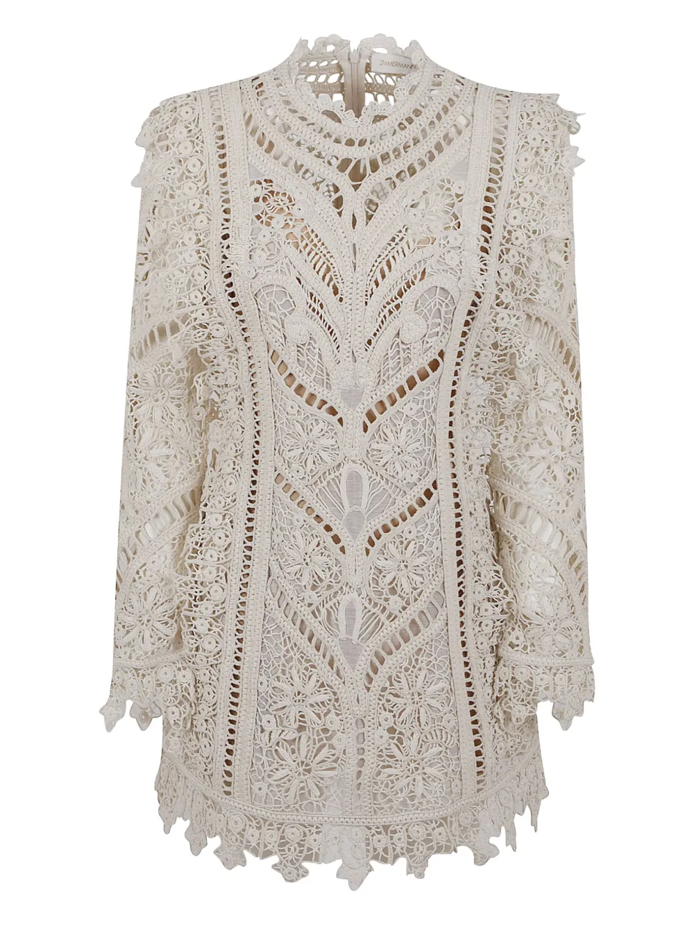 ZIMMERMANN Illuminate Cornelli mini-jurk Beige