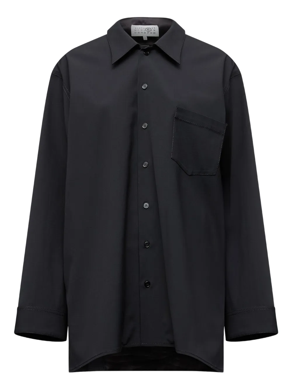 MM6 Maison Margiela long-sleeve shirt dress | Black | Image 1