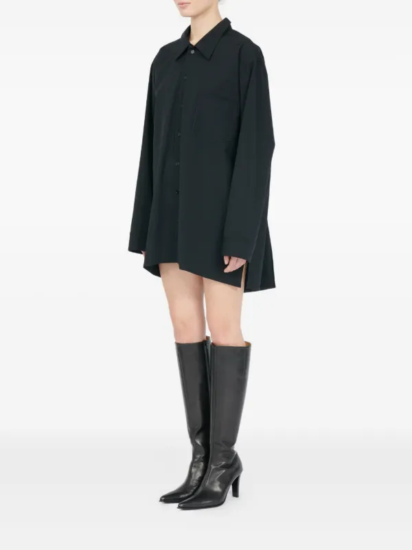 MM6 Maison Margiela ロングスリーブ シャツドレス | ブラック