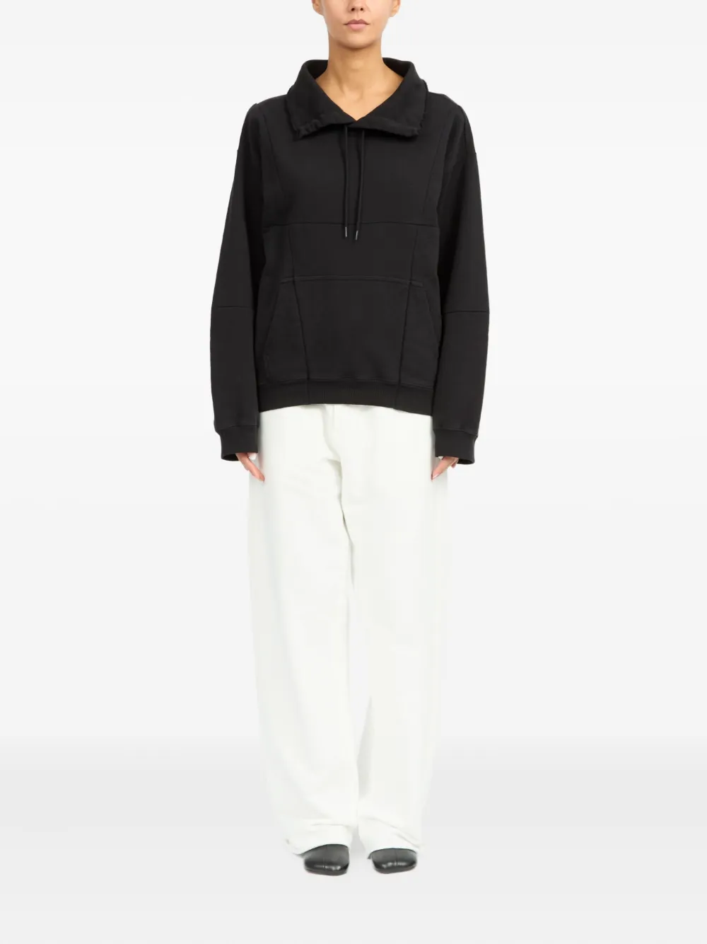 MM6 Maison Margiela Hoodie met puntige kraag - Zwart