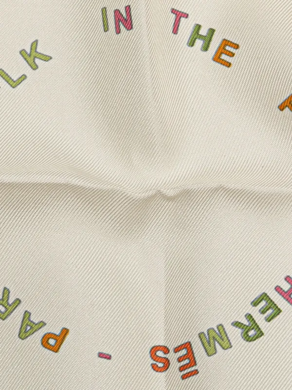 エルメス ウォーク イン ザ パーク シルクスカーフ HERMES Vintage Silk Scarf Carre 90 SPRINGS エルメス シルク