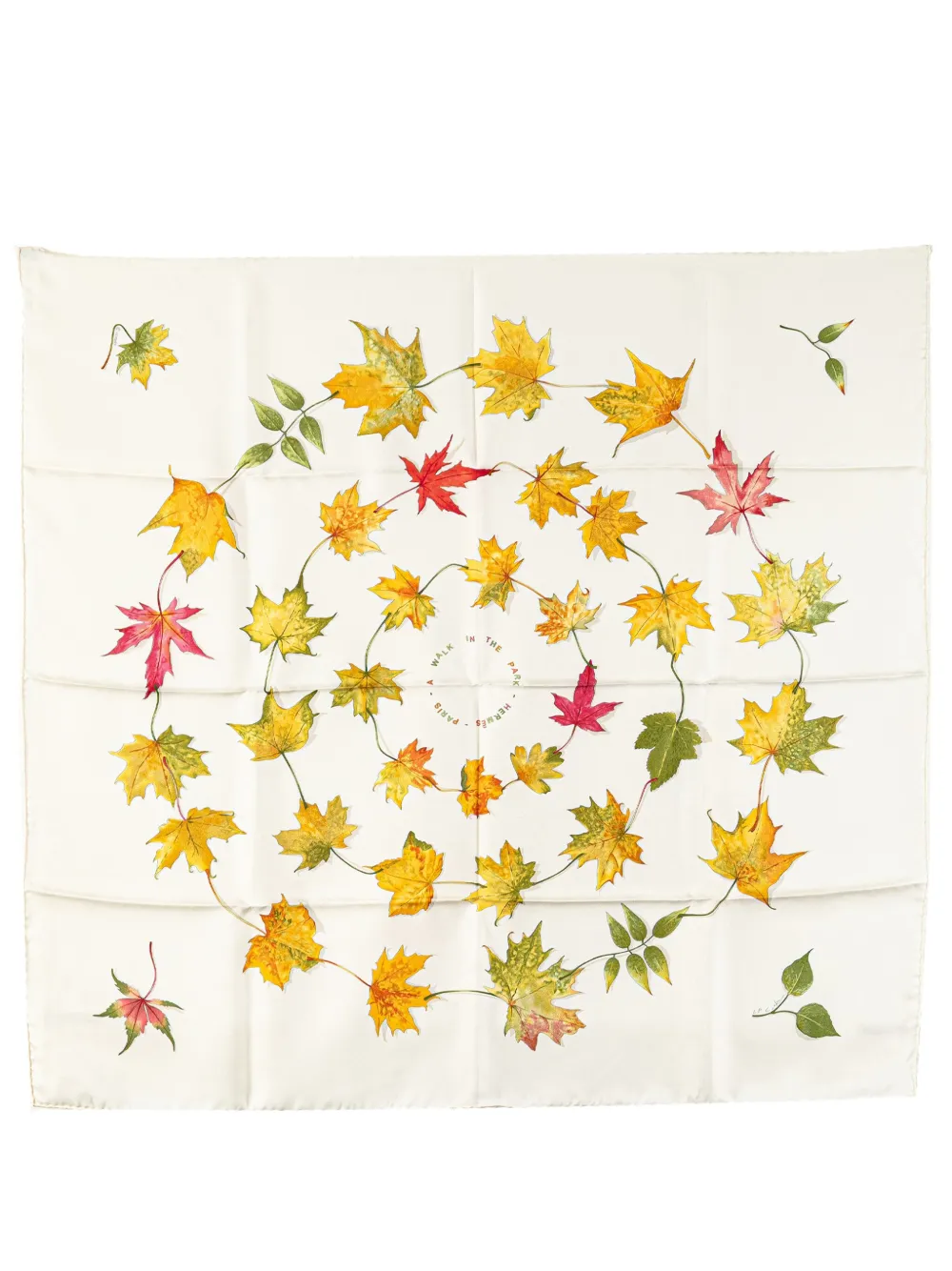 Hermès Pre-Owned foulard A Walk In The Park en soie 20 e siècle | blanc | Image 1