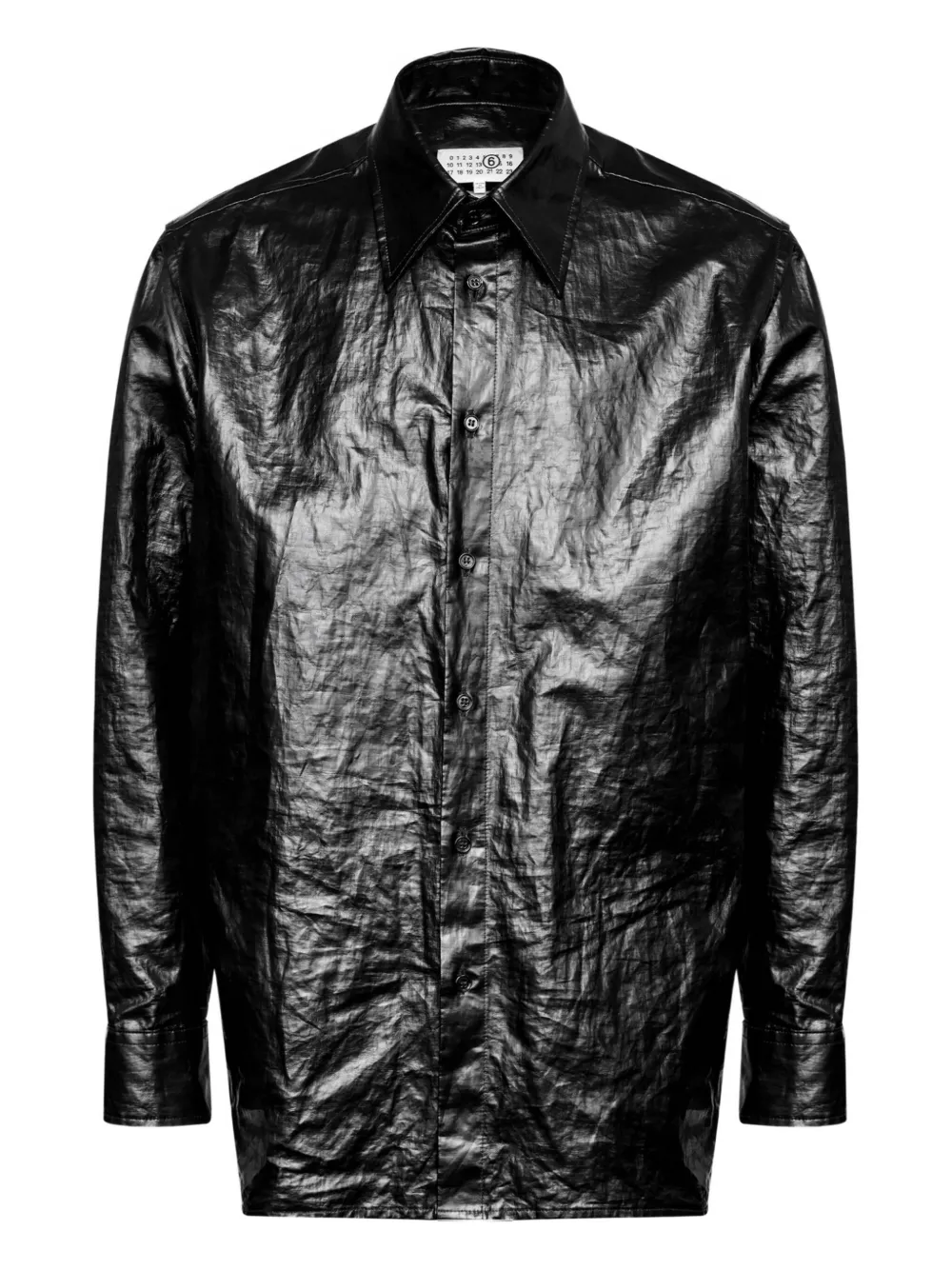 MM6 Maison Margiela Overhemd met gekreukte afwerking Zwart