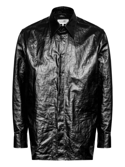 MM6 Maison Margiela camisa con acabado fruncido