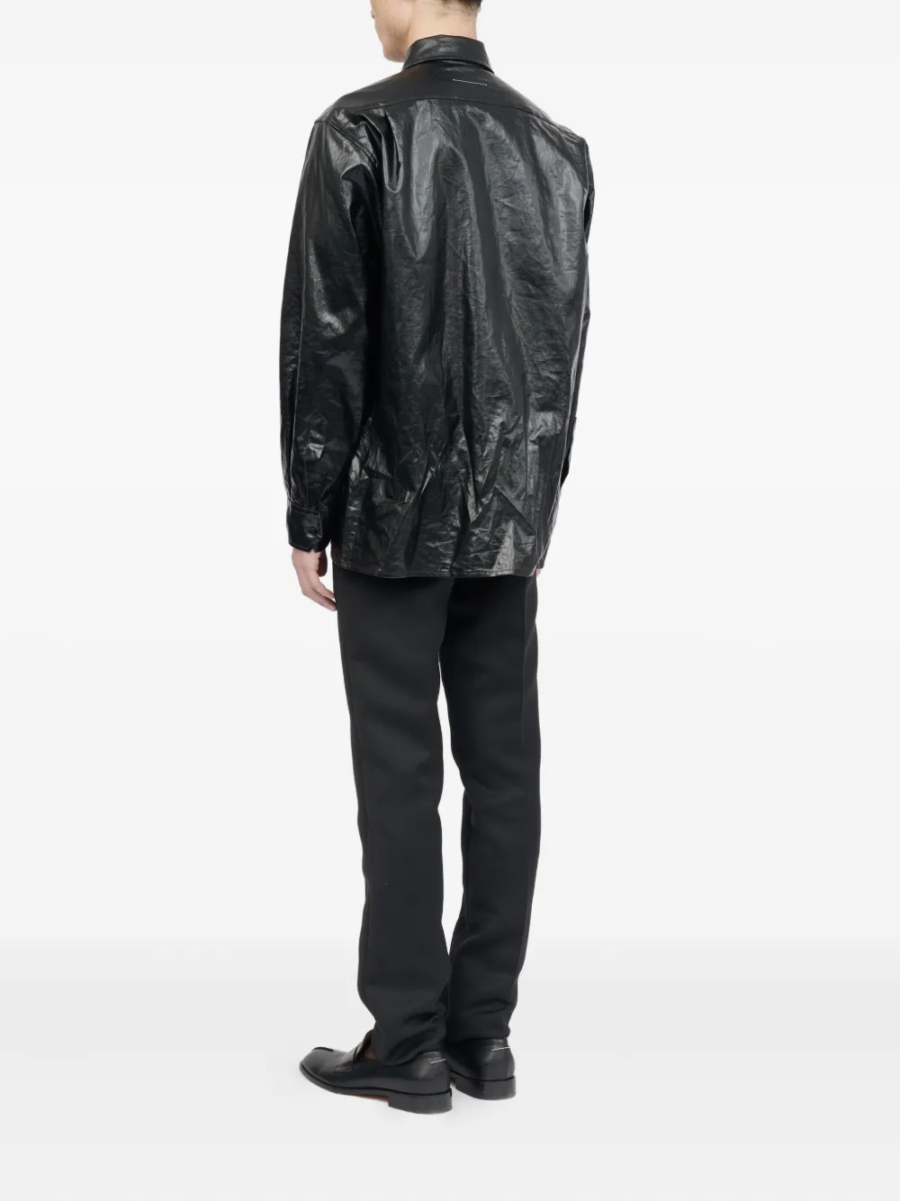 MM6 Maison Margiela Overhemd met gekreukte afwerking Zwart