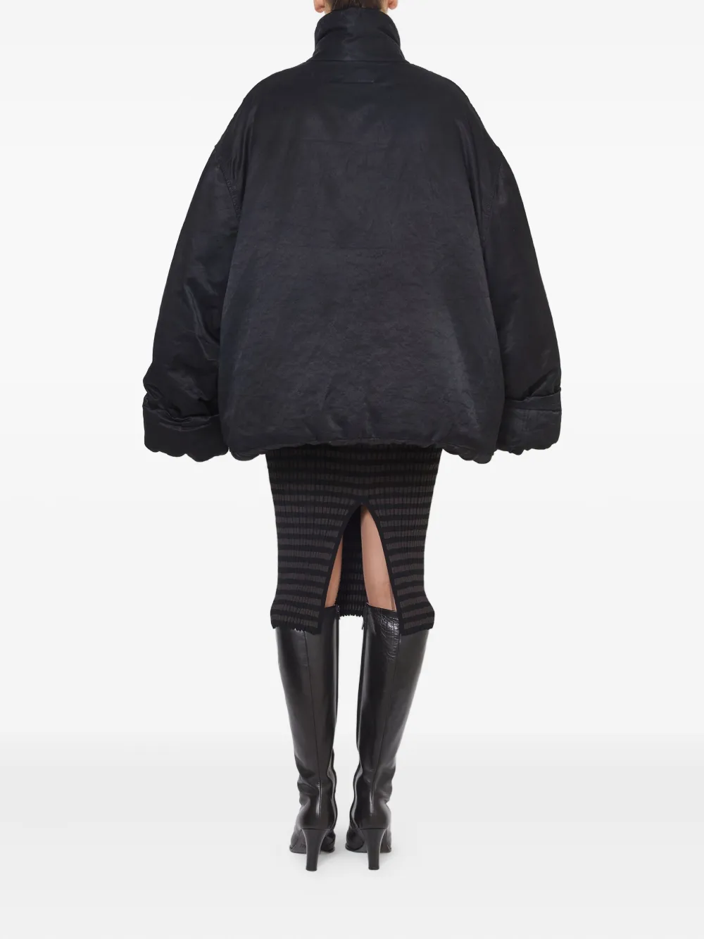 MM6 Maison Margiela Gewatteerd jack Zwart