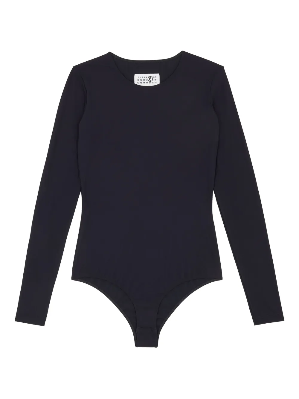 MM6 Maison Margiela long-sleeve jeans bodysuit Zwart