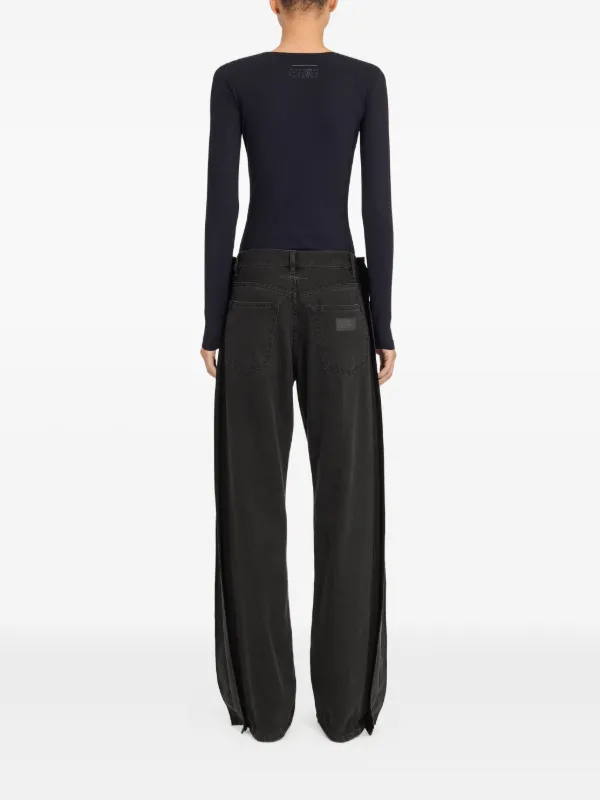 MM6 Maison Margiela ロングスリーブ ボディスーツ | ブラック