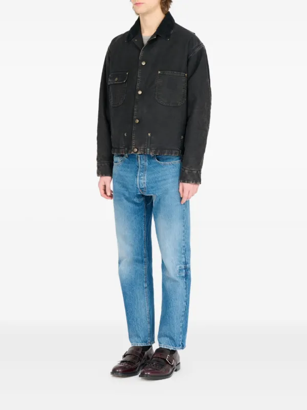 Maison Margiela patch-pockets Denim Jacket | Black | FARFETCH