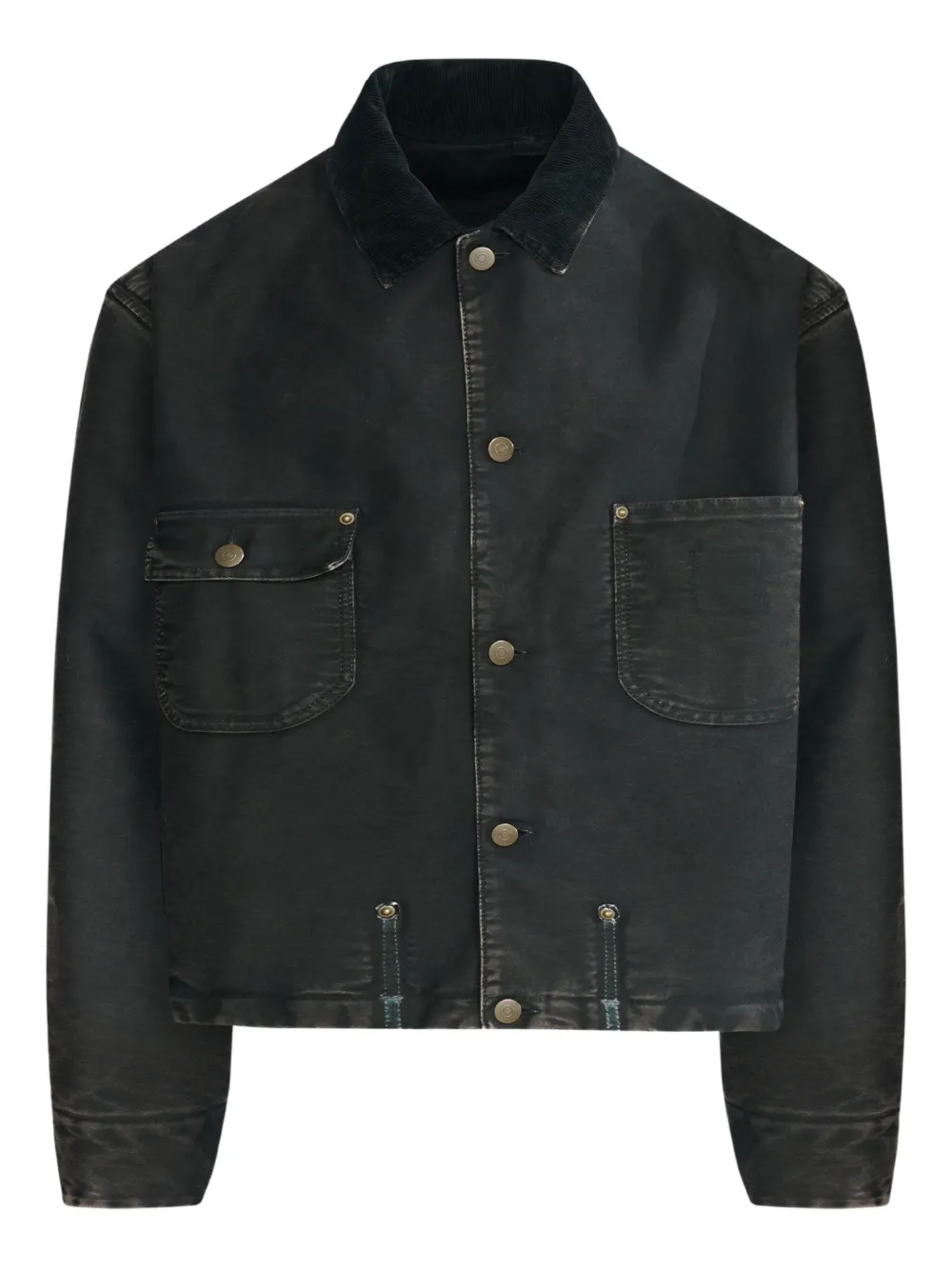 Maison Margiela パッチポケット デニムジャケット - ブラック Maison Margiela パッチポケット デニムジャケット - ブラック