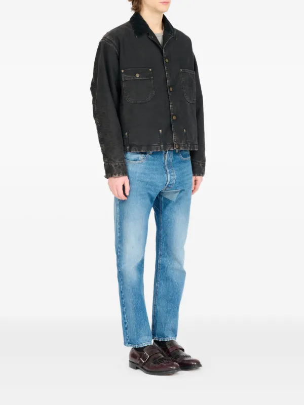 マルジェラ　ブラックデニムジャケット Maison Margiela メゾンマルジェラ デニムジャケット ブラック メンズ