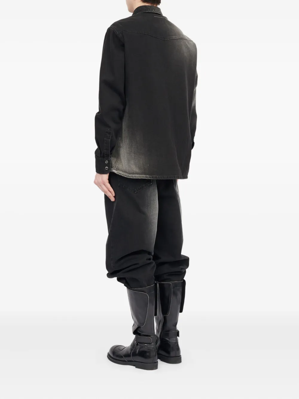 MM6 Maison Margiela Ombre denim overhemd Zwart