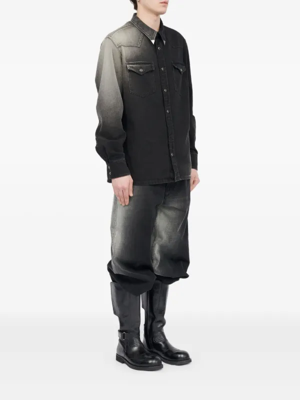 MM6 Maison Margiela ロングスリーブ シャツ | ブラック | FARFETCH JP