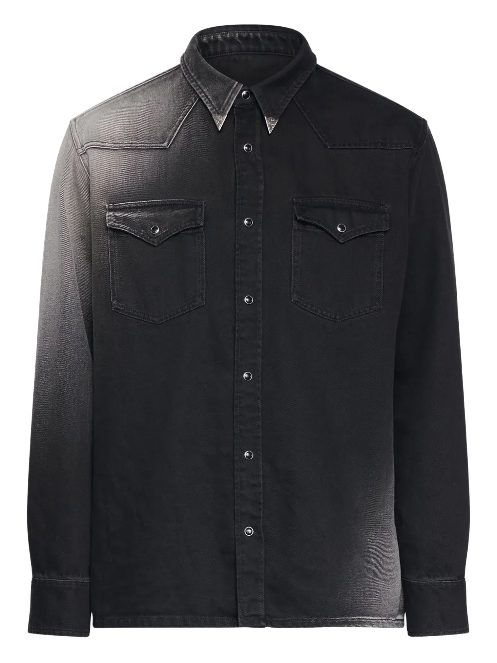MM6 Maison Margiela Ombre denim overhemd Zwart